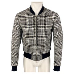 TOMORROWLAND Size M Black White Houndstooth Nylon Blend Jacket