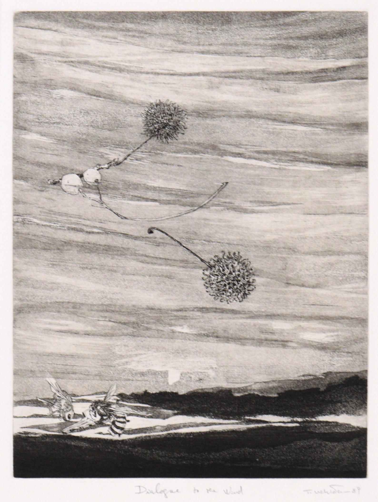 „Dialogue to the Wind“ – Intaglio-Druck von Tomoya Uchida im Angebot 1