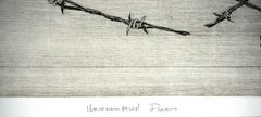 "Unremembered Dream" Dragon Fly and Barbed Wire - Intaglio Print