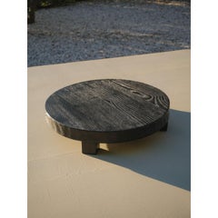 Tomozara Burnt Solid European Oak Decorative Serving Plate by Dennis Kaiser