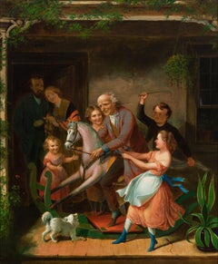 "Playing with Grandfather" Tomkins Harrison Matteson, Family Genre Scene