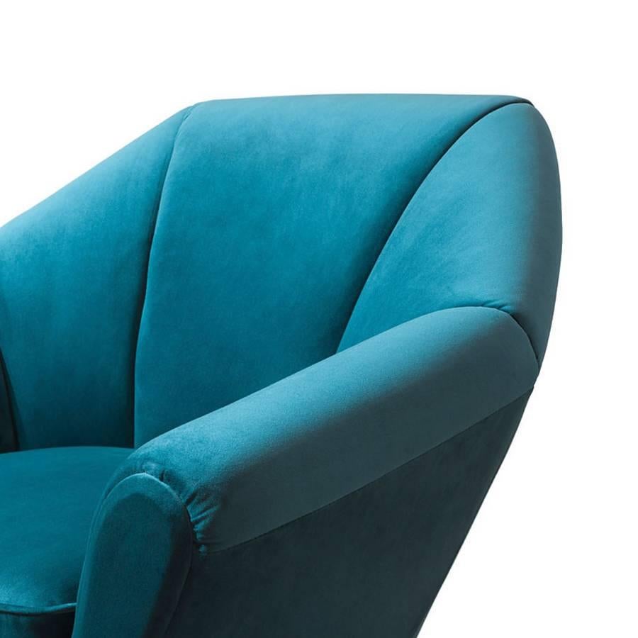 aqua blue armchair