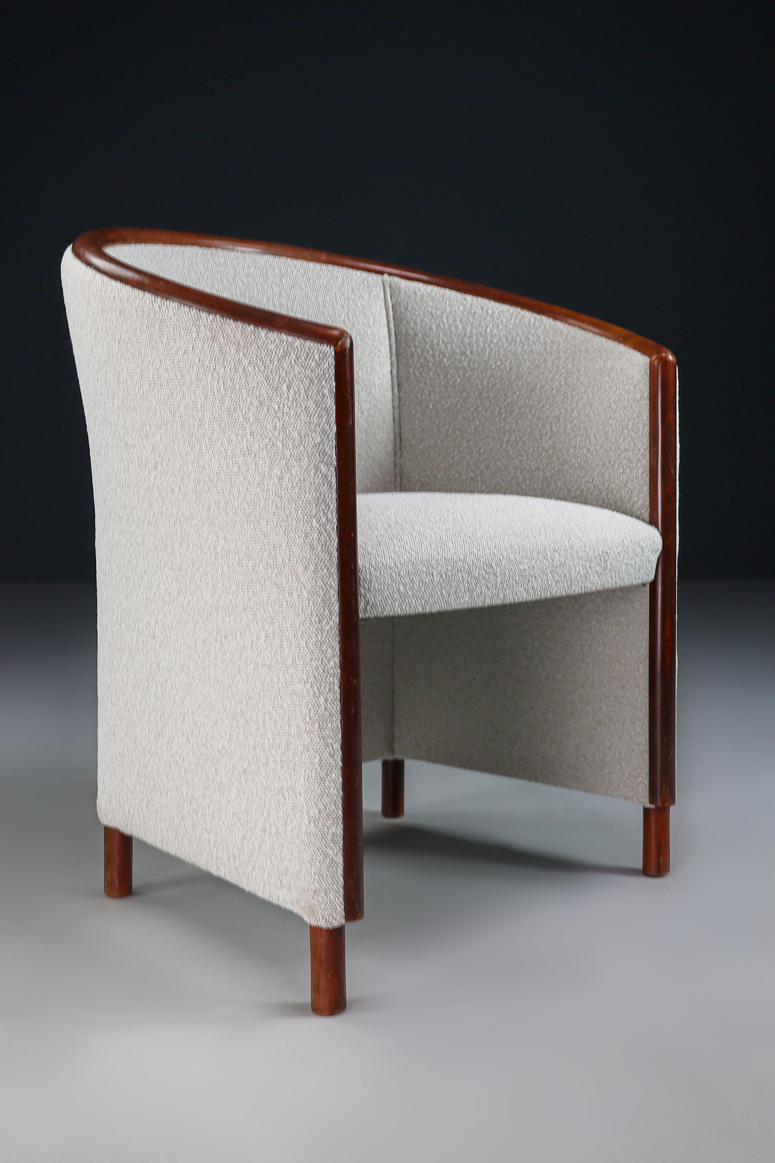 Ton Armchairs in Bentwood and Reupholstered with Bouclé Fabric, 1970s 3