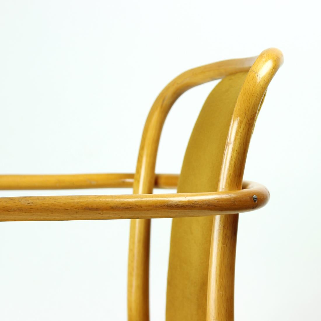 Ton Bentwood Armchair With Gold Velvet, Czechoslovakia 1930s, 40 Available For Sale 4