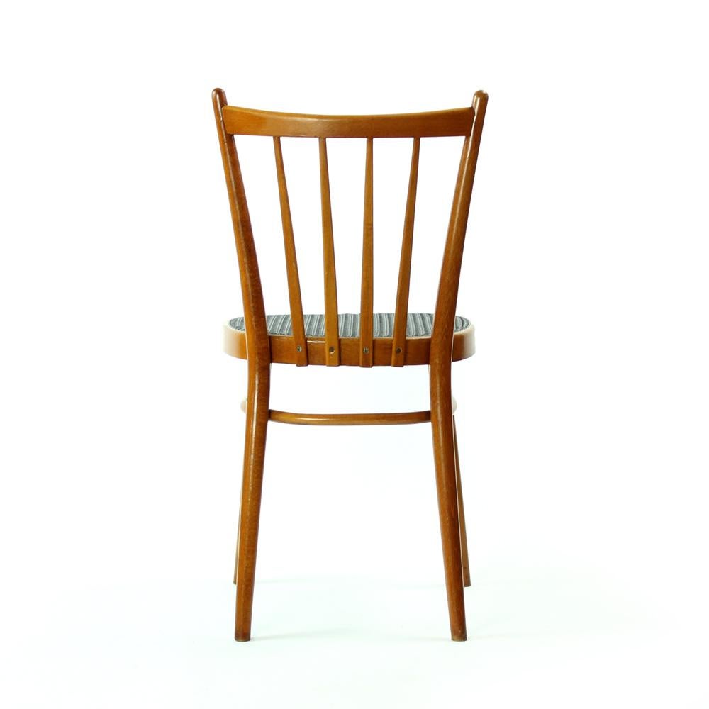 TON Dining Chairs with Black Wicker, Czechoslovakia, 1970s 5