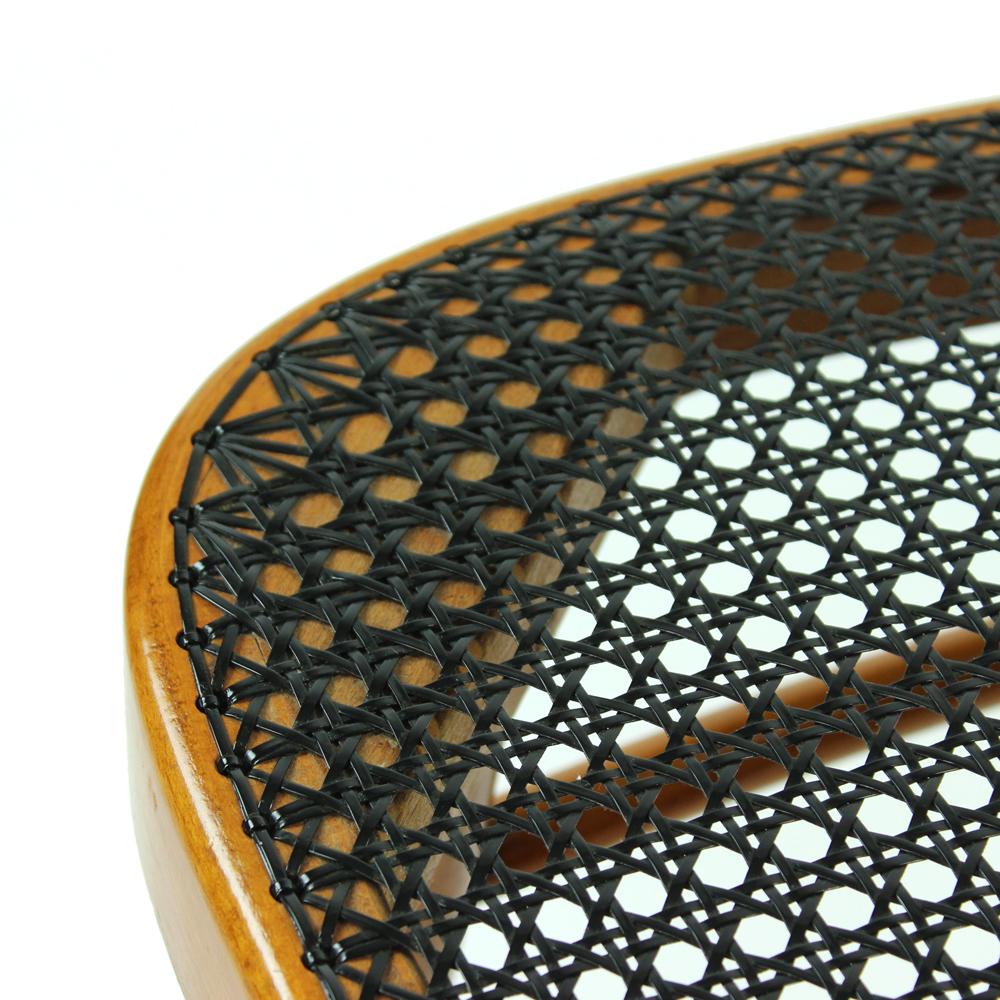 20th Century TON Dining Chairs with Black Wicker, Czechoslovakia, 1970s