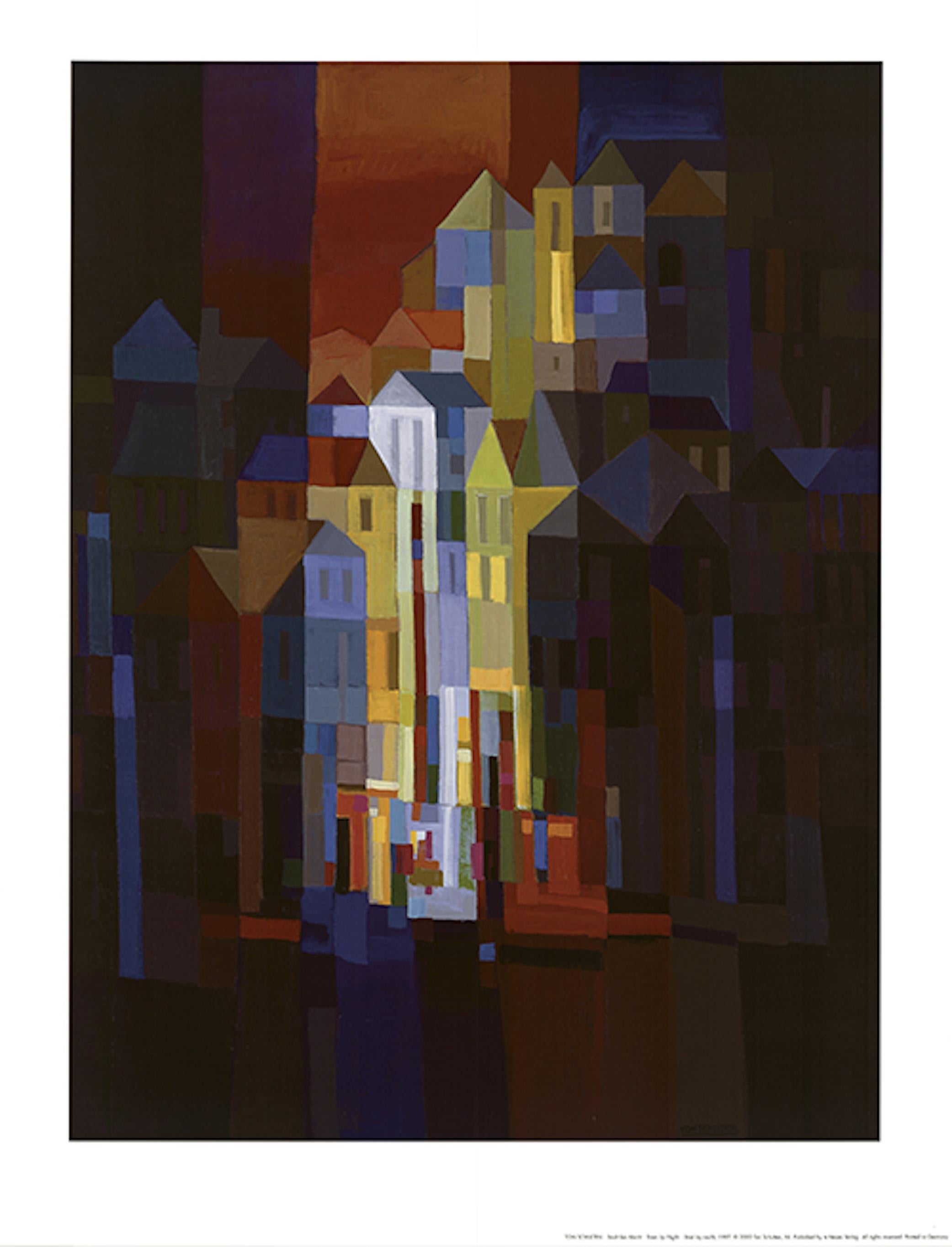 City by night - Print by Ton Schulten