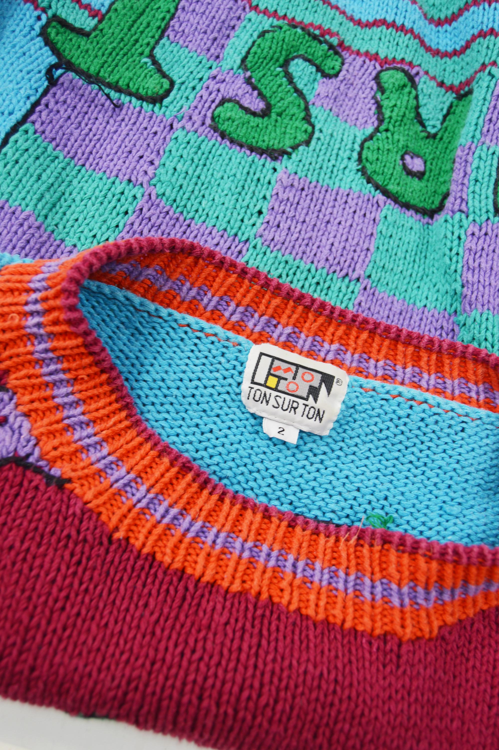 Ton SurTon Vintage Mens Hand Knitted Sweater, 1980s For Sale 1