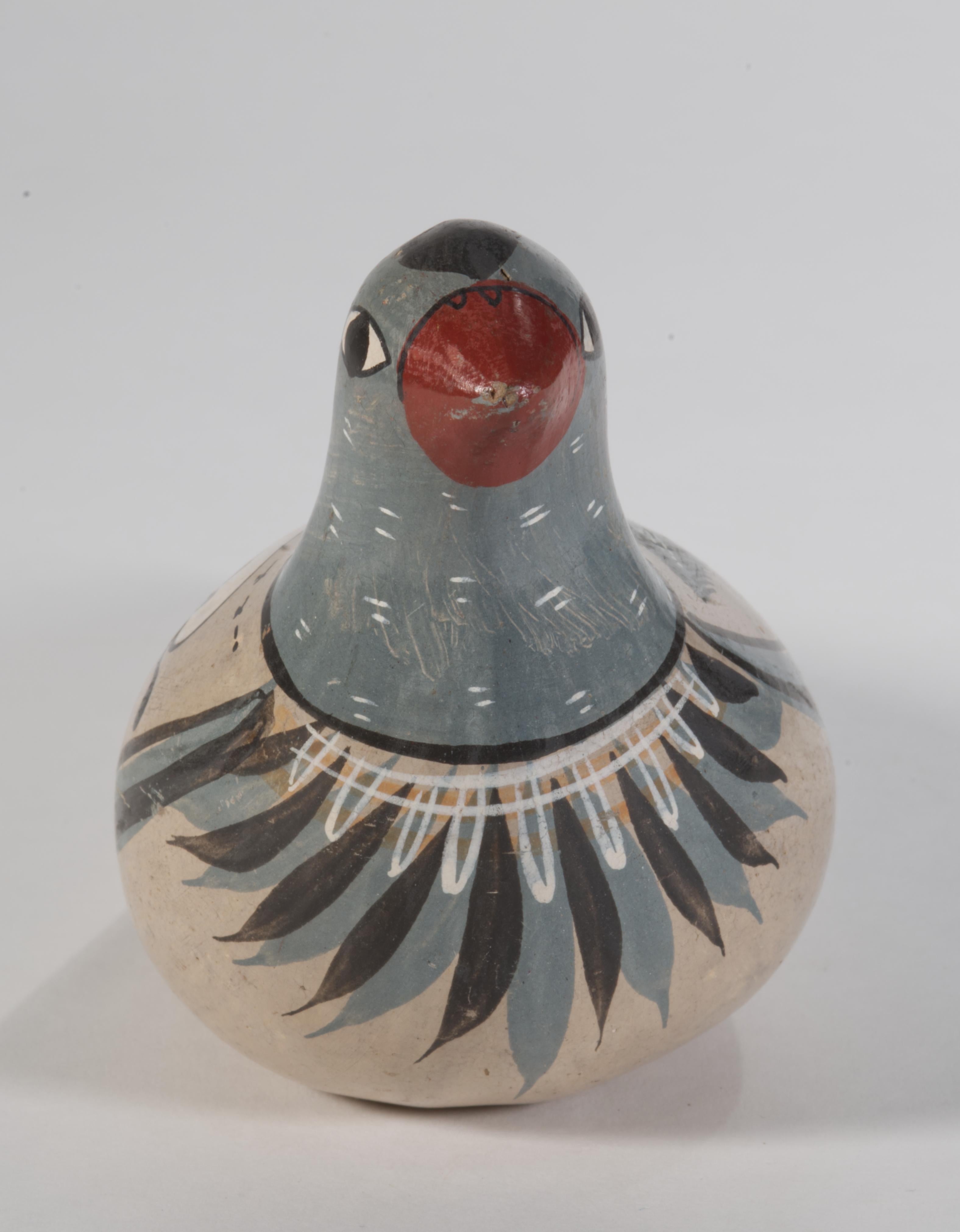 Tonala Mexiko Vogel Figur Volkskunst Handbemalt 1960er Jahre (Handgefertigt) im Angebot