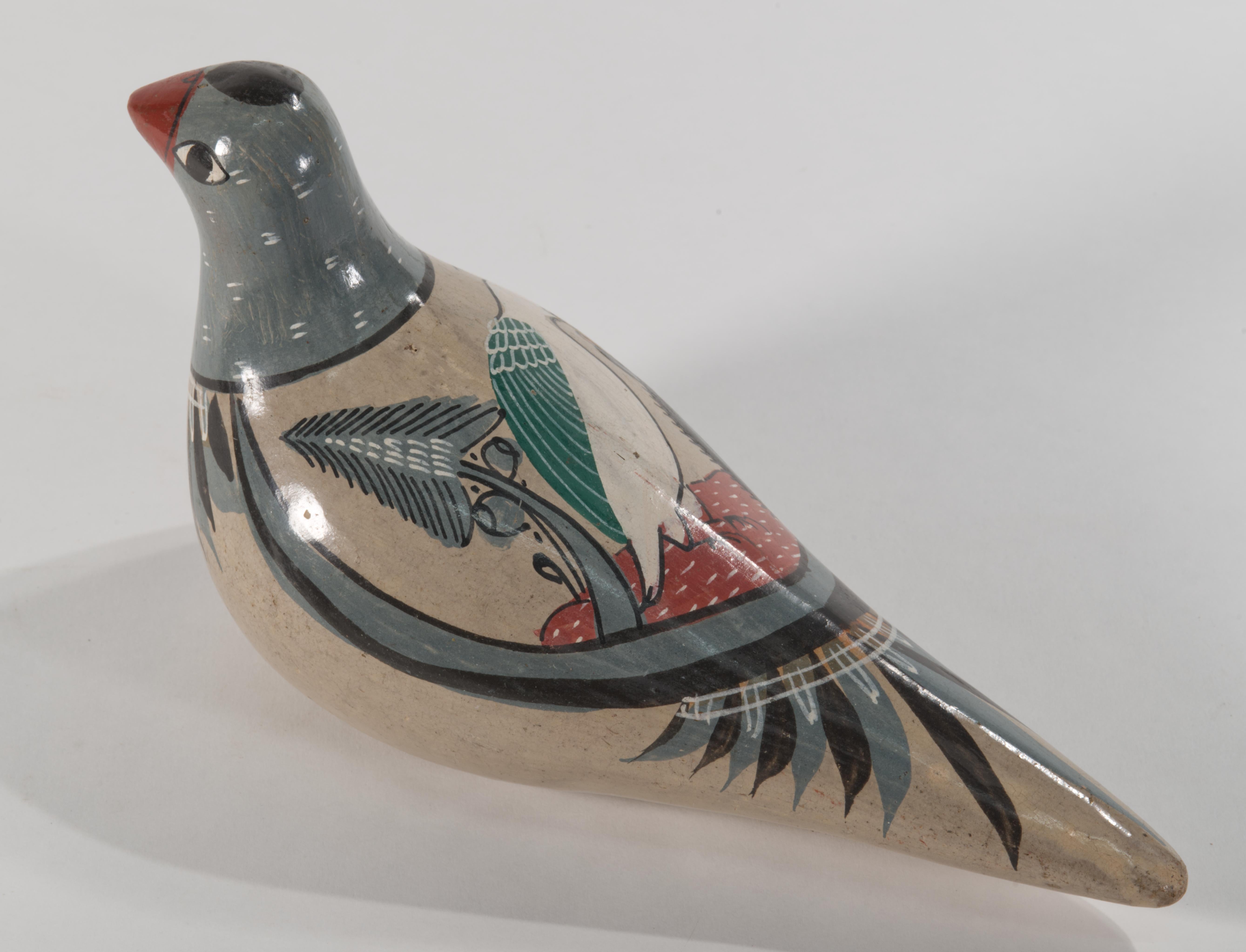 Tonala Mexiko Vogel Figur Volkskunst Handbemalt 1960er Jahre (20. Jahrhundert) im Angebot