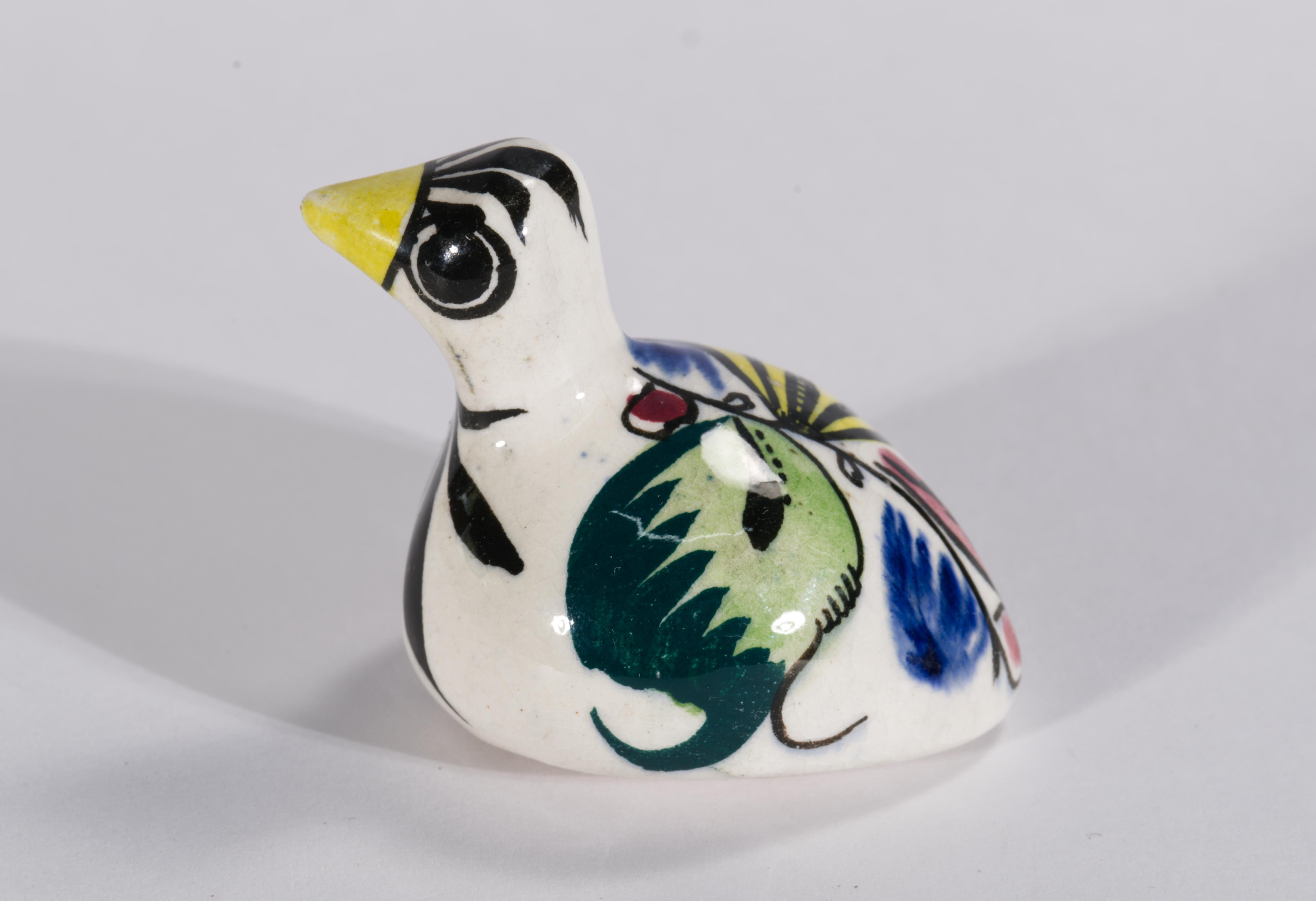 Tonala Mexique Ensemble de 5 figurines d'animaux Art populaire peint à la main 1960 en vente 2
