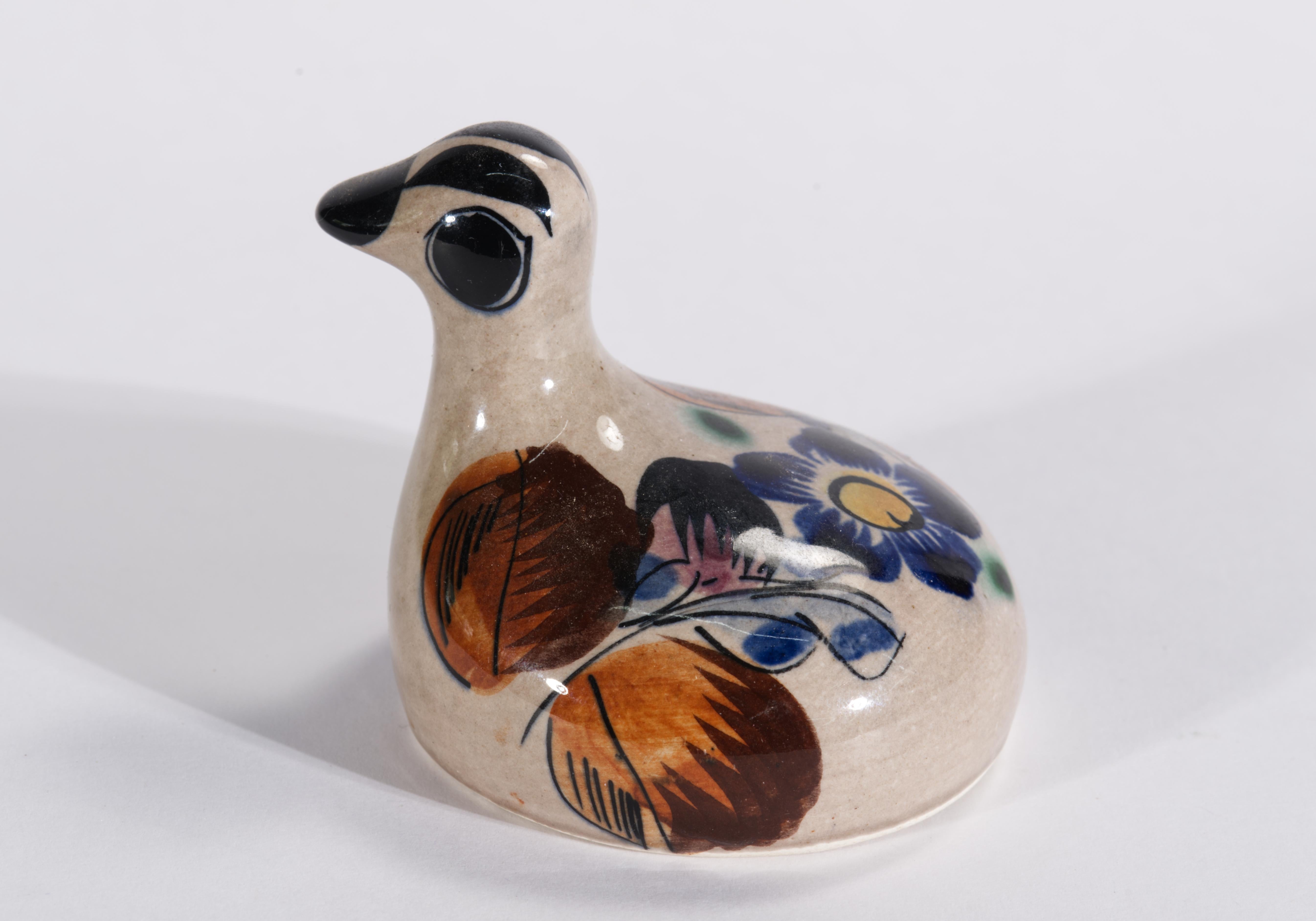 Céramique Tonala Mexique Ensemble de 5 figurines d'animaux Art populaire peint à la main 1960 en vente
