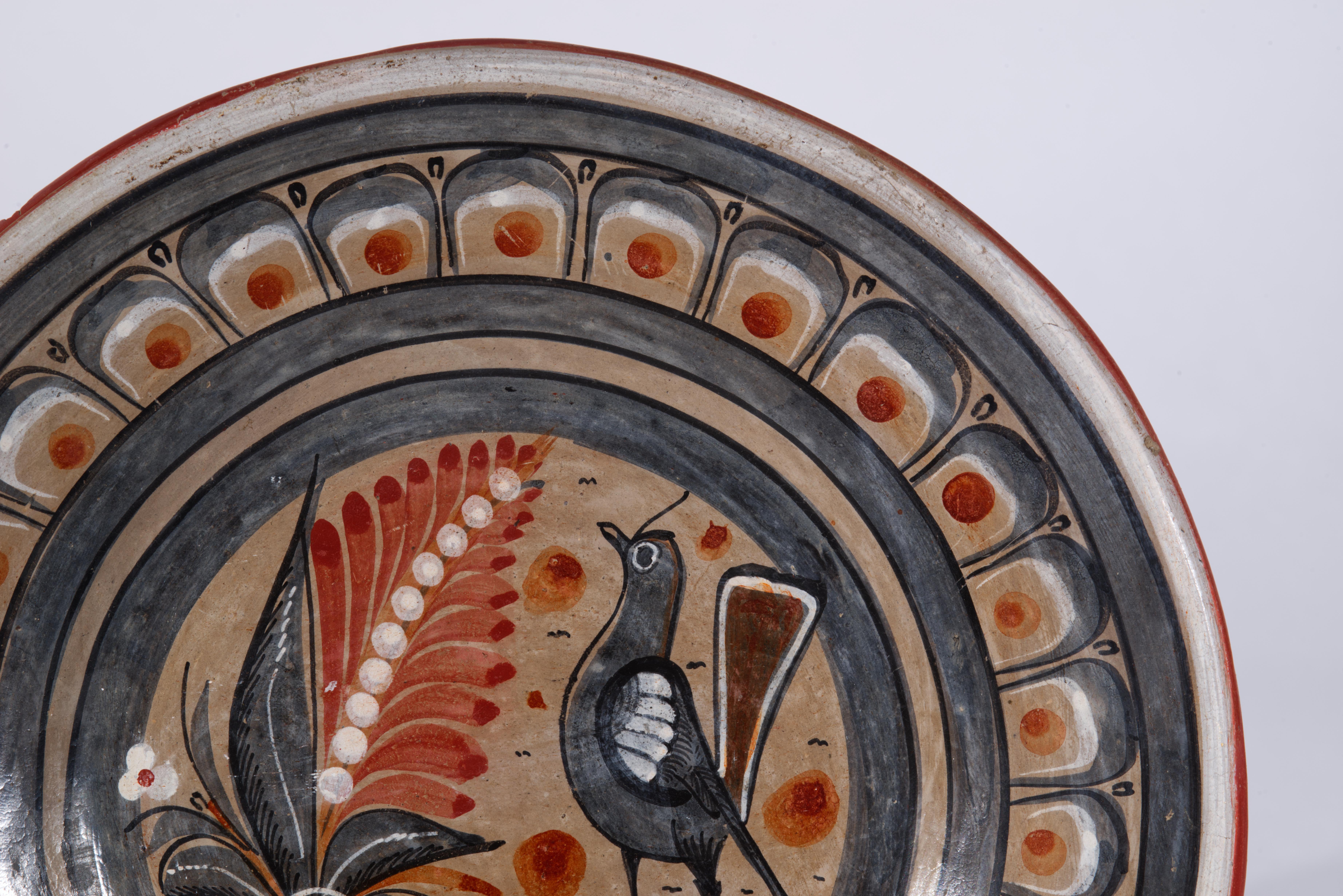 Vassoio da parete Tonala Mexico Wall Decor, Folk Art Bird 1960s In condizioni buone in vendita a Clifton Springs, NY
