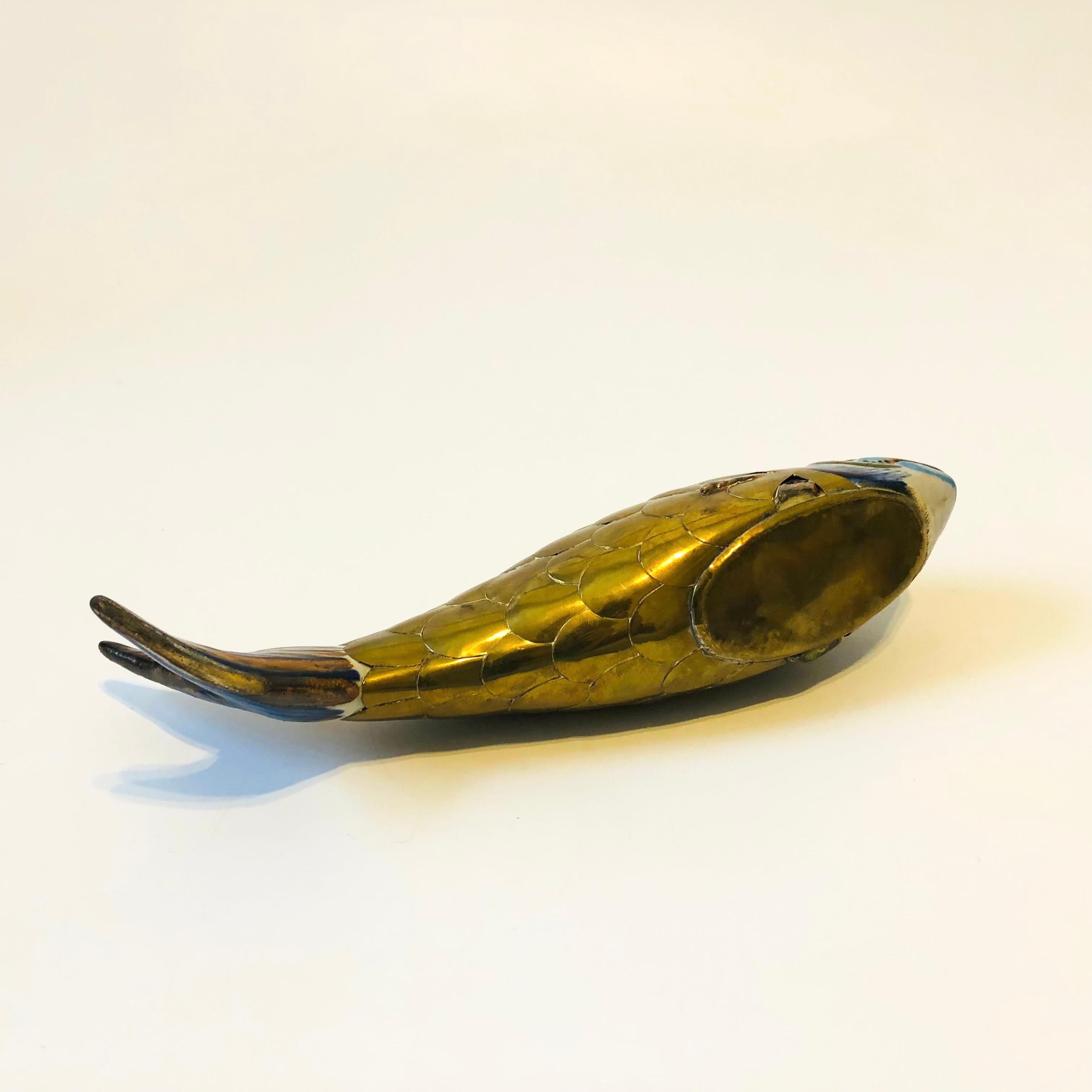 Tonala Pottery and Brass Fish 1