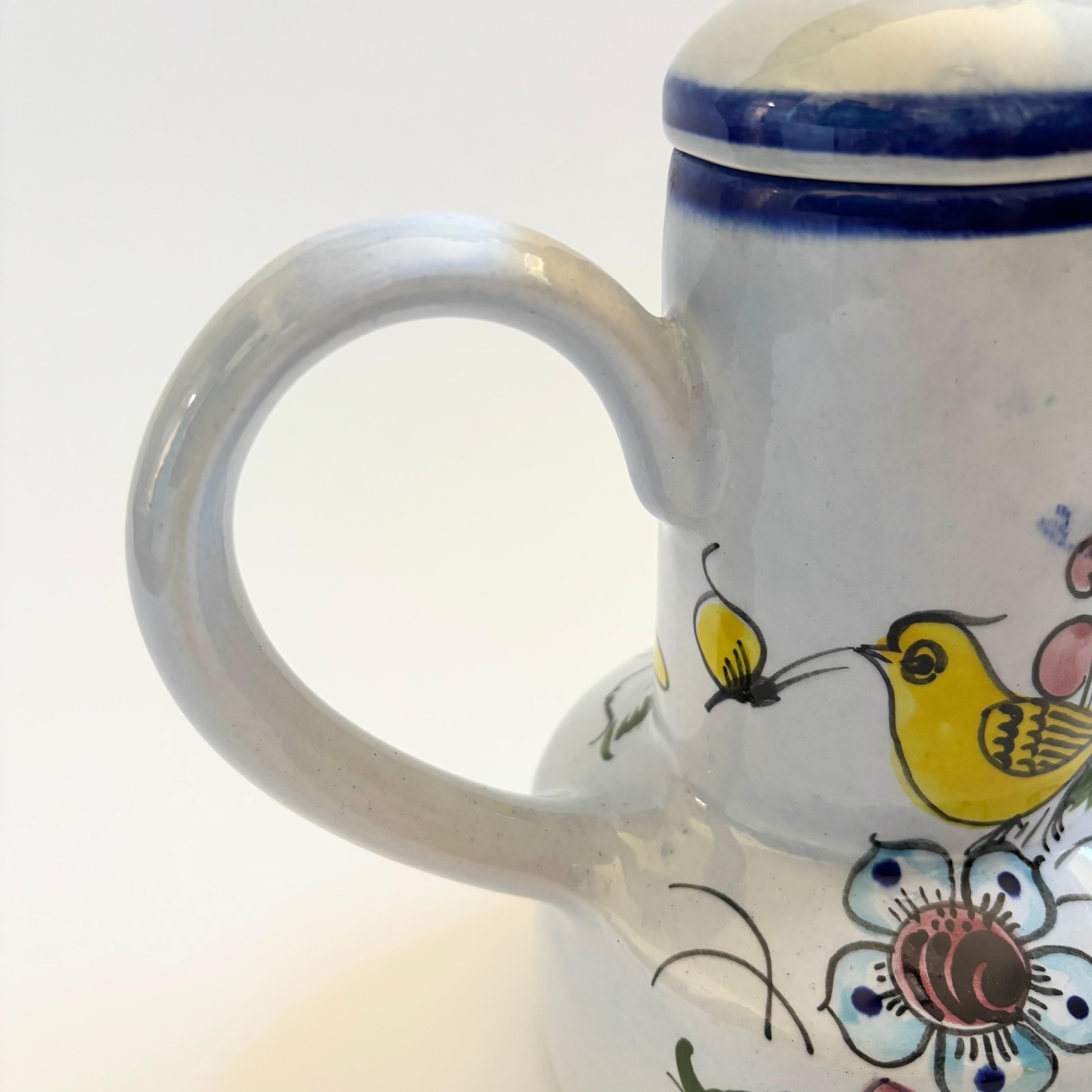 Mexican Tonala Pottery Teapot For Sale