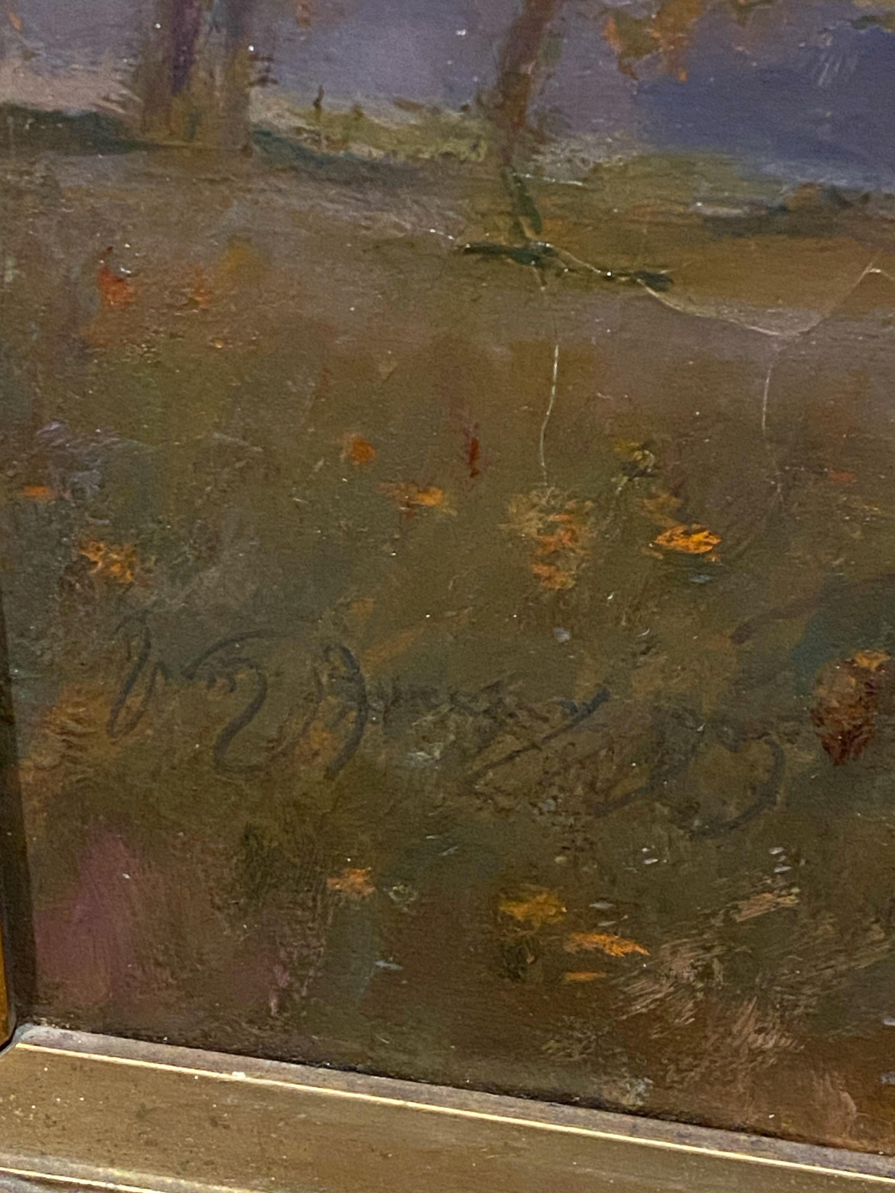 Tonalismus-Landschaft, Öl auf Karton, Gemälde von John Francis Murphy (1853 - 1921) im Angebot 7