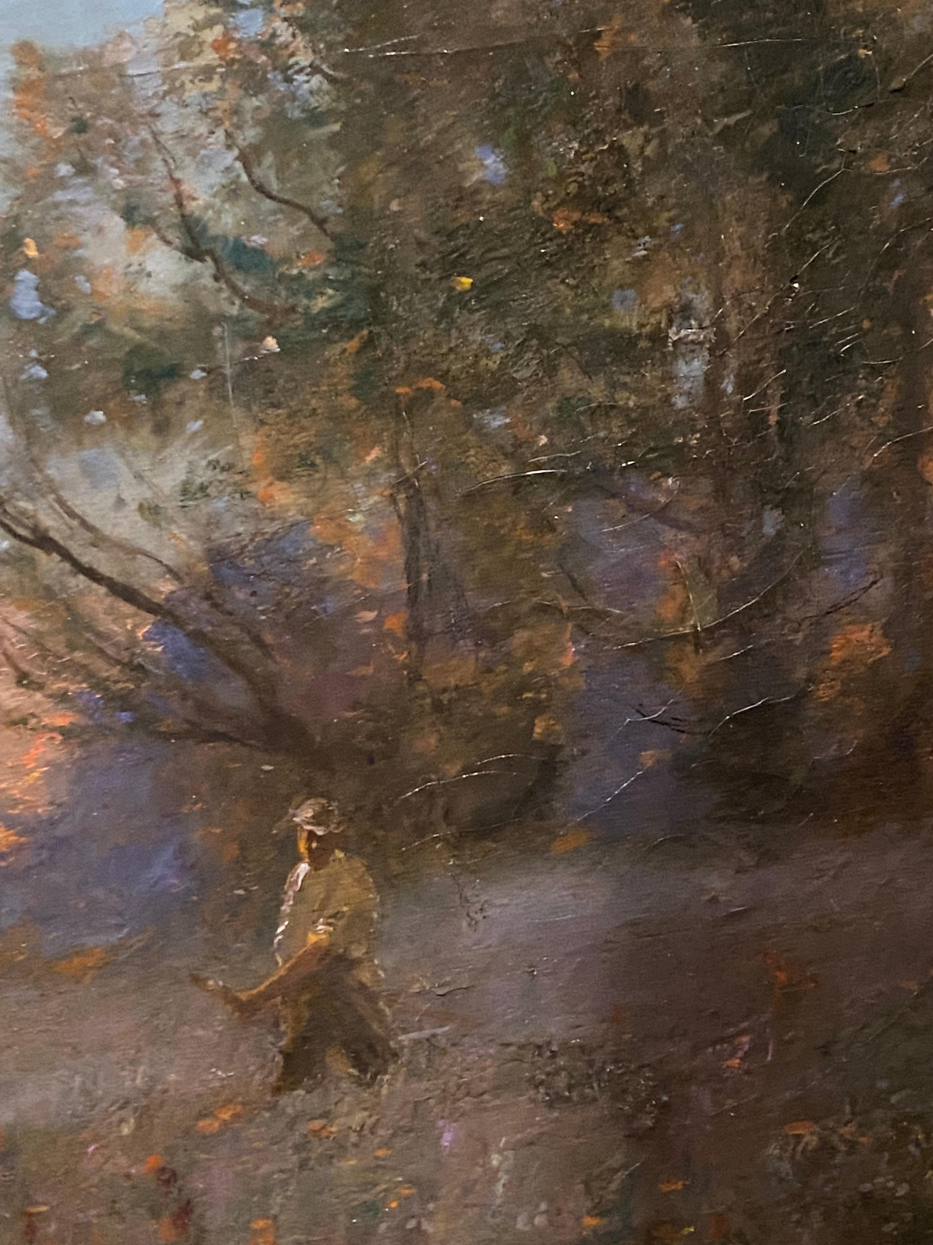 Tonalismus-Landschaft, Öl auf Karton, Gemälde von John Francis Murphy (1853 - 1921) im Angebot 5