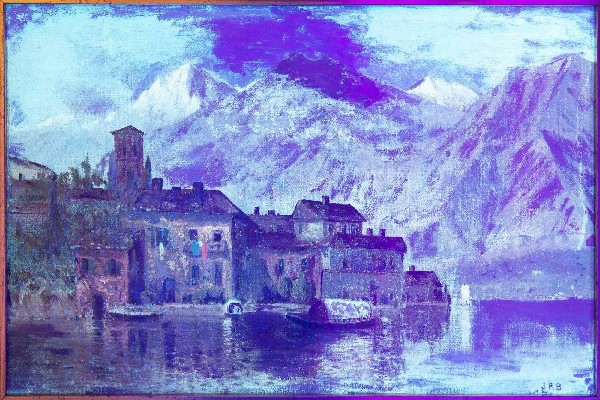 Tonalist American Landscape Painting of Lake Como by James Renwick Brevoort 5