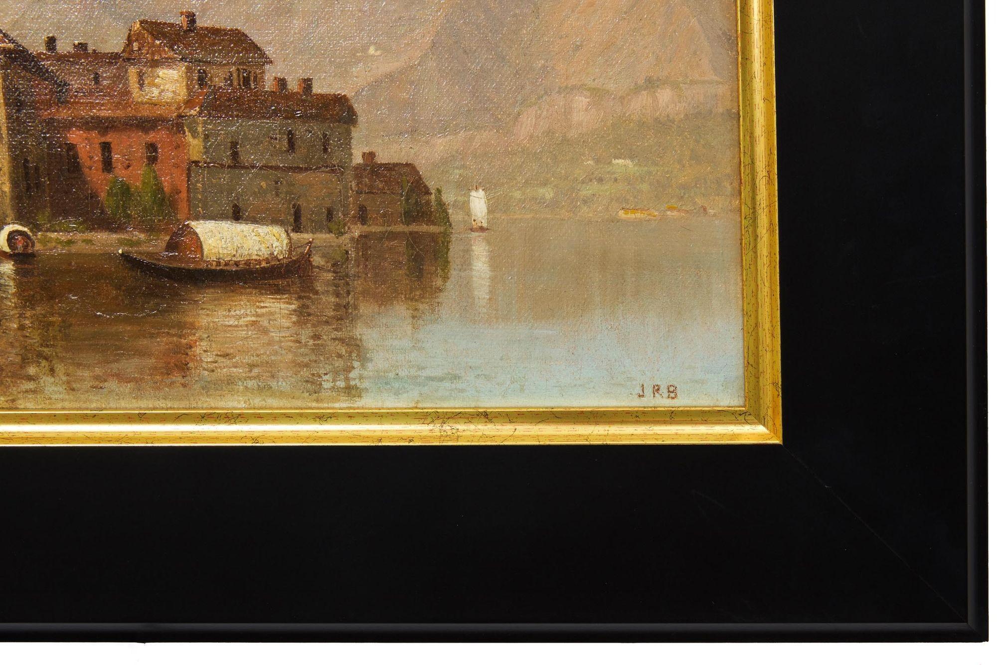 Tonalist American Landscape Painting of Lake Como by James Renwick Brevoort For Sale 10