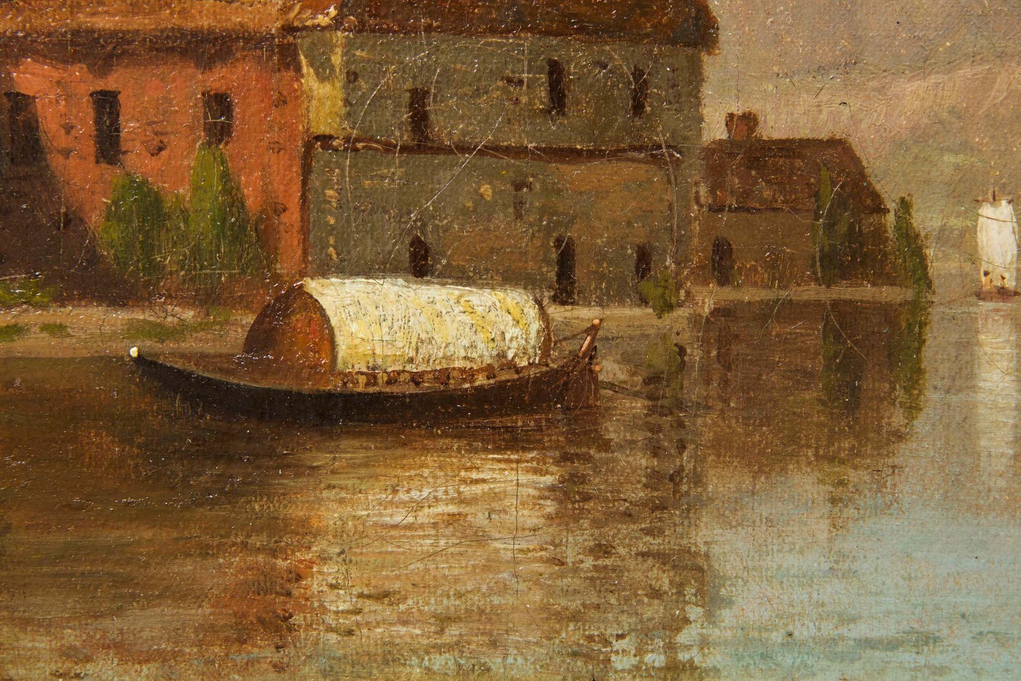 Tonalist American Landscape Painting of Lake Como by James Renwick Brevoort 2