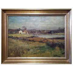 Tonalist Landscape Painting by Franklin DeHaven