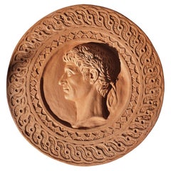 TOND OF GIULIO CESARE IN IMPRUNETA TERRACOTTA Anfang des 20. Jahrhunderts