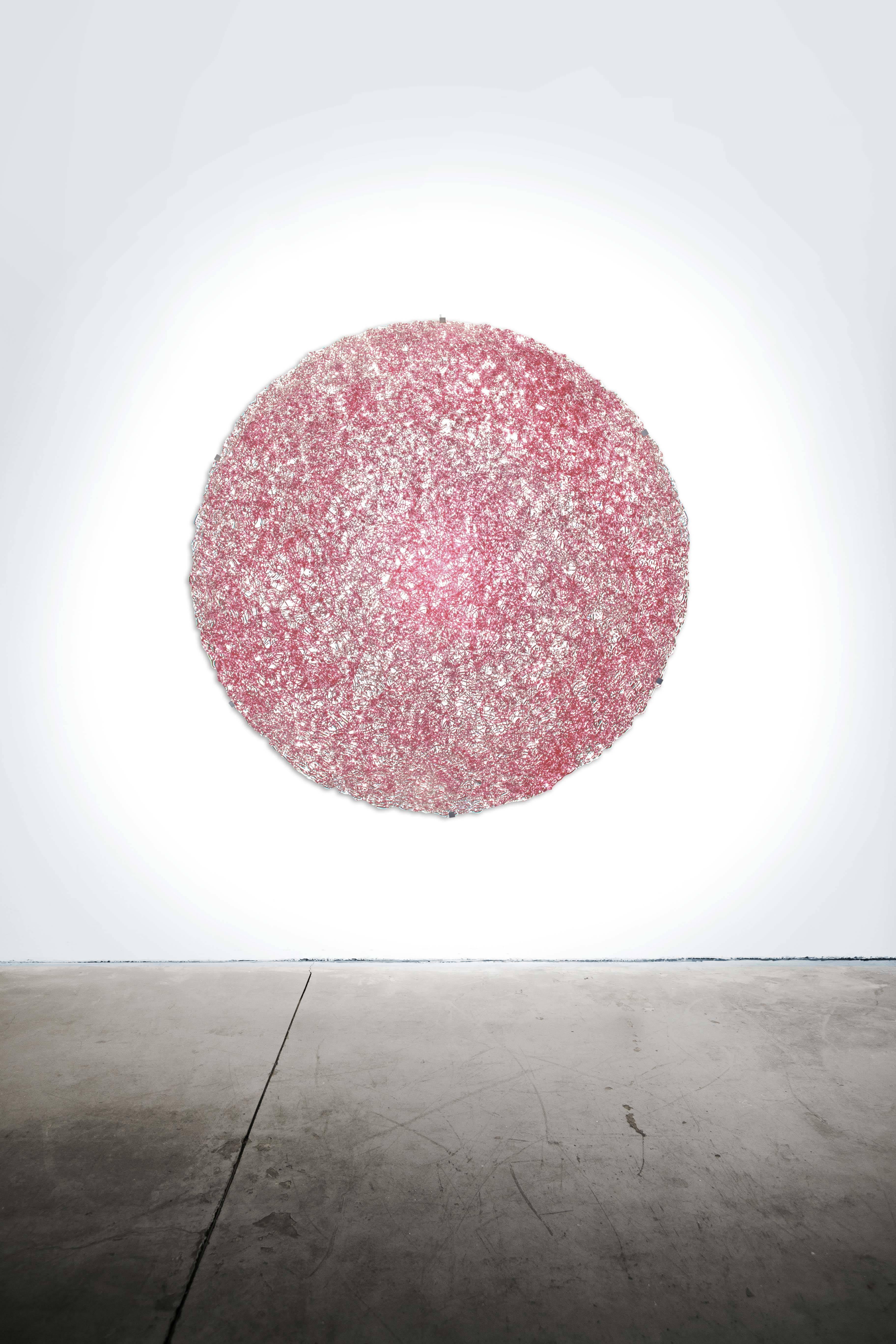 Modern Tondo 120 Wall Light in Cipria Pink Polycarbonate by Jacopo Foggini For Sale
