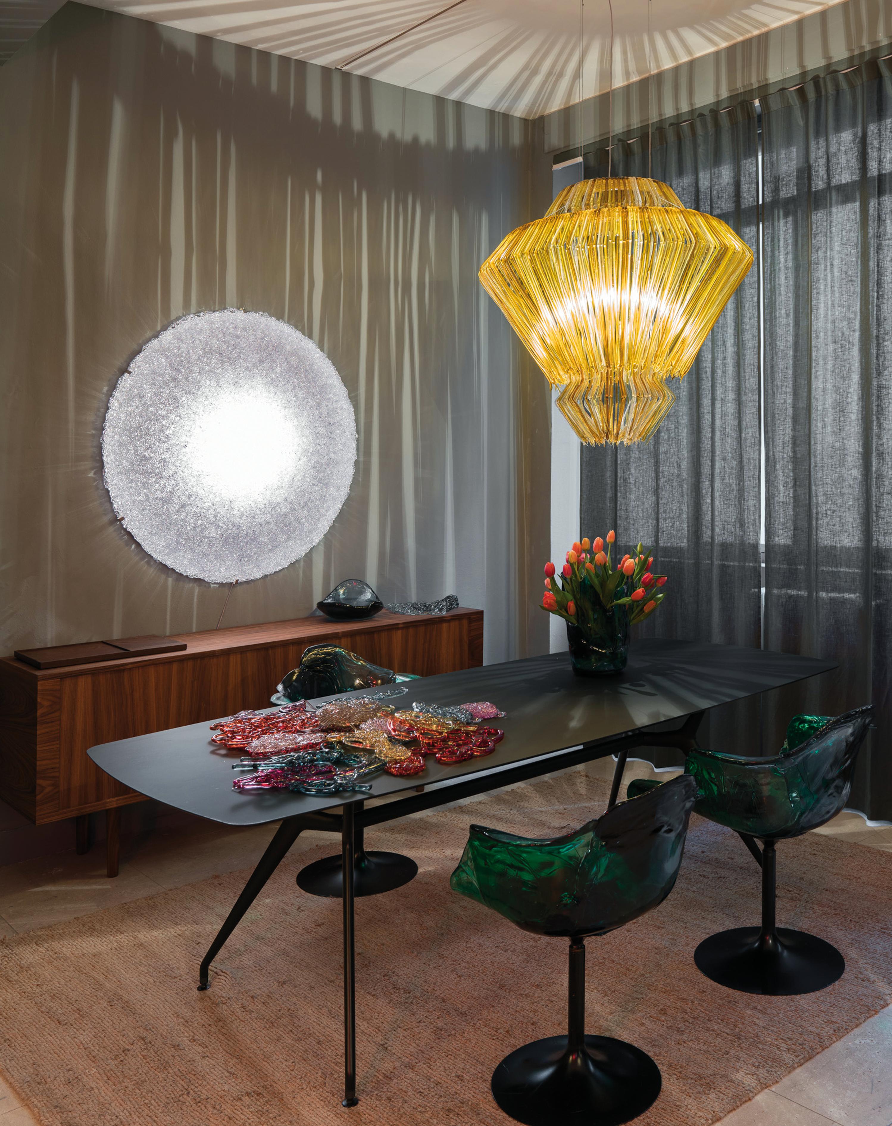 Résine Applique Tondo 120 en polycarbonate vert de Jacopo Foggini en vente