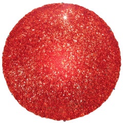Applique Tondo 180 en polycarbonate rouge de Jacopo Foggini