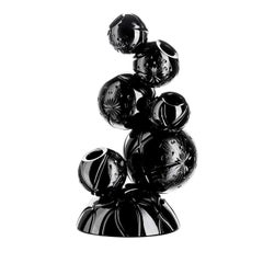 Tondo Doni Rhapsody Black Vase by Mario Cioni