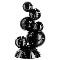 Vaso Tondo Doni Rhapsody Black di Mario Cioni