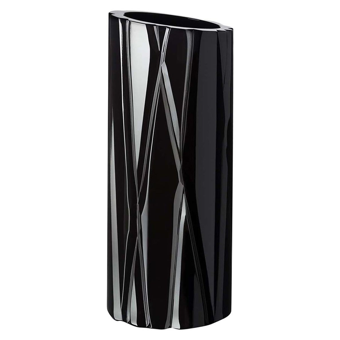 Vaso Tondo Doni Skyline Nero di Mario Cioni