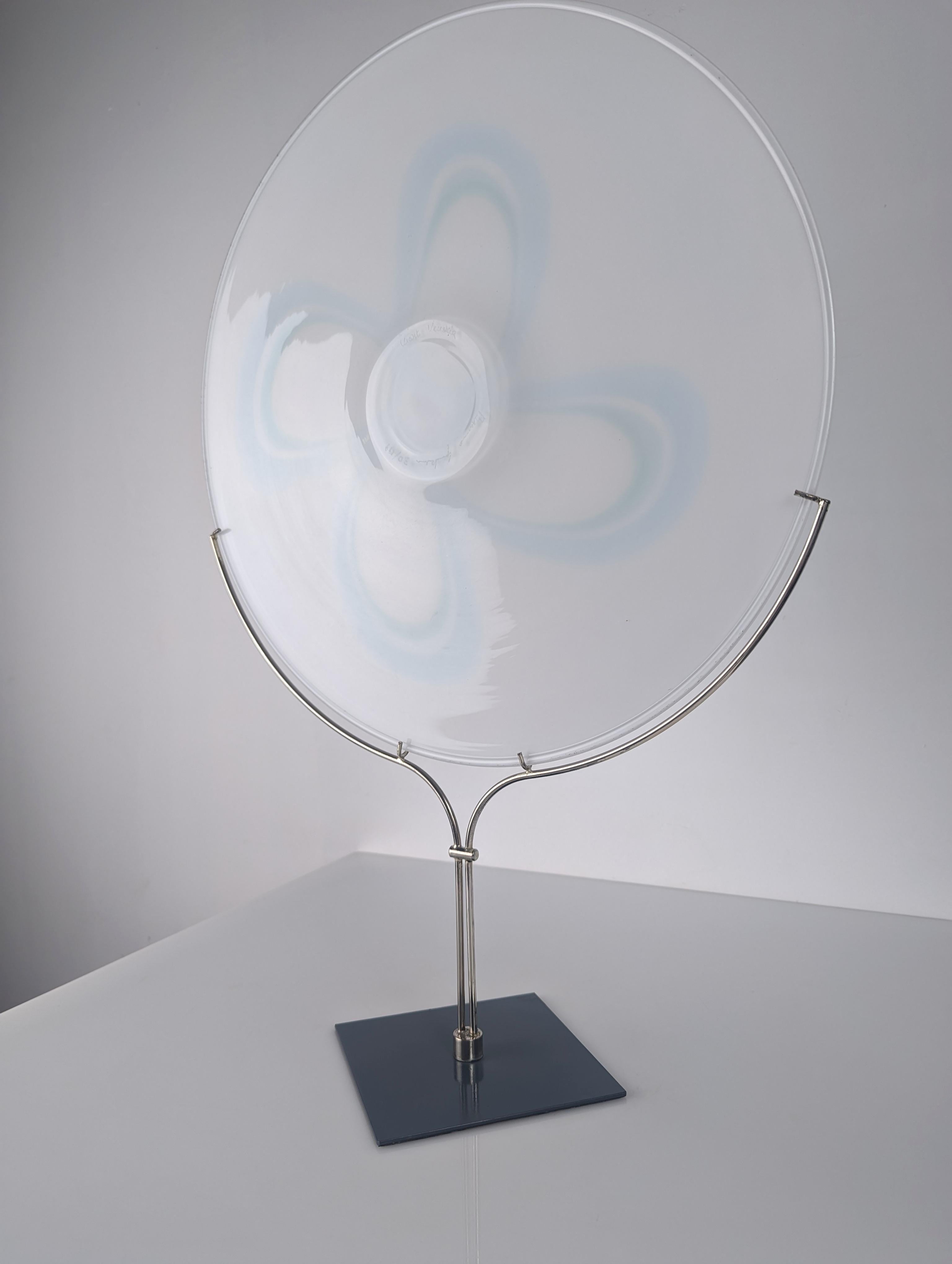 Tondo-Glas-Skulptur von Bruno Gambone für VeArt, 1970er Jahre im Angebot 1
