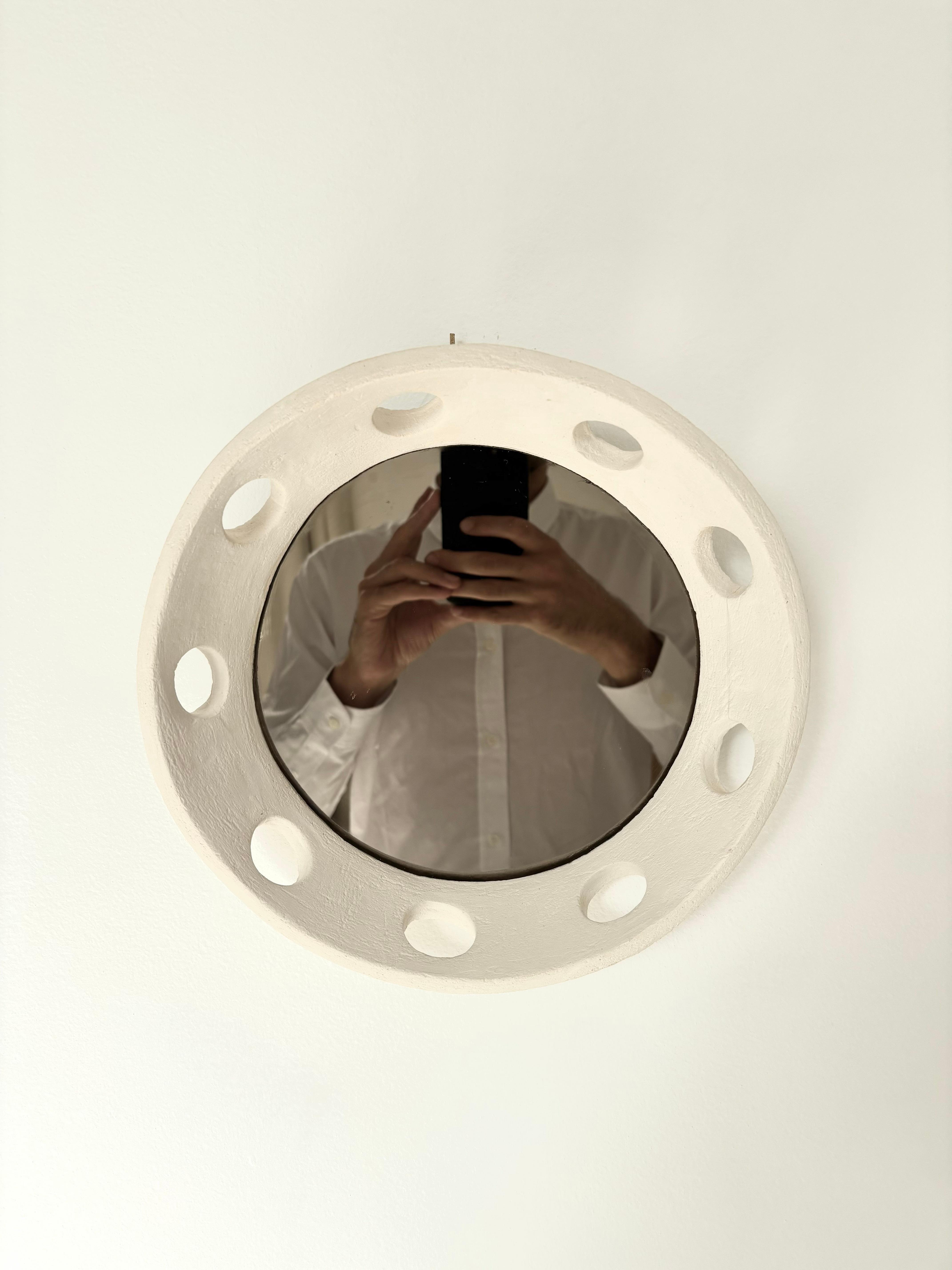 Espejo de cerámica hecho a mano Tondo de Renzo Maar en venta 5