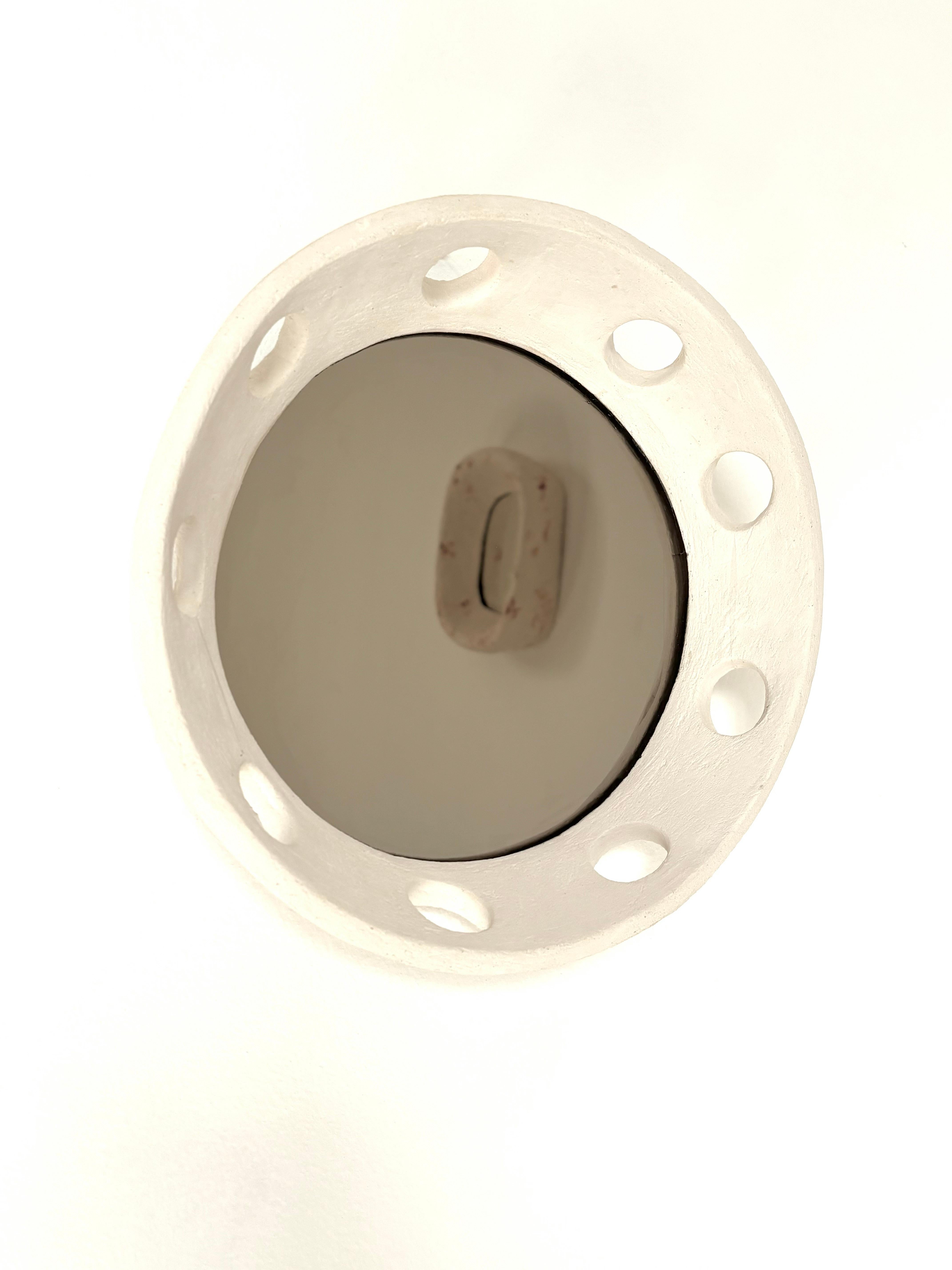 Espejo de cerámica hecho a mano Tondo de Renzo Maar Francés en venta