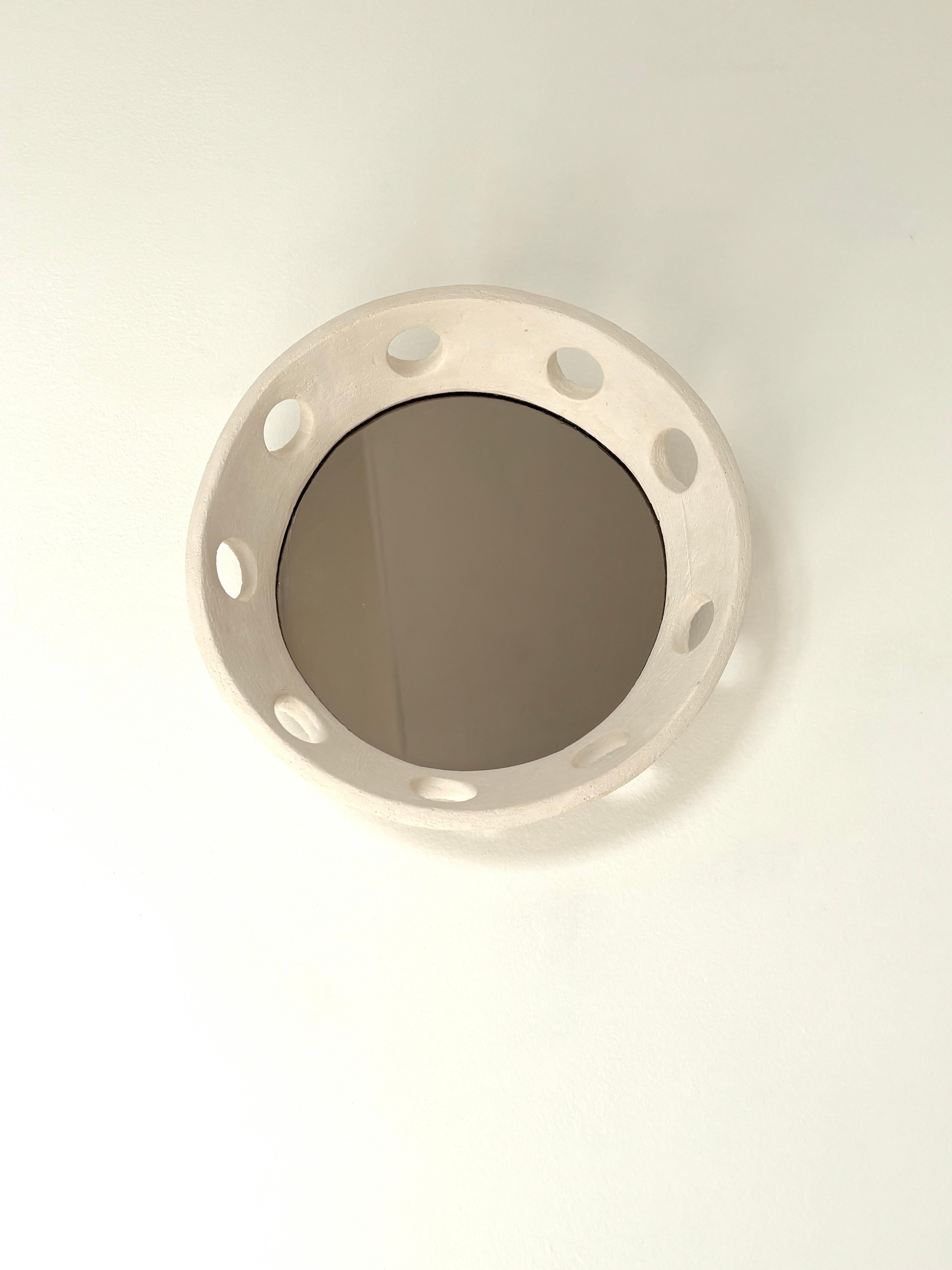 Espejo de cerámica hecho a mano Tondo de Renzo Maar en venta 2