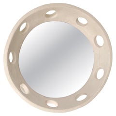 Specchio in ceramica fatto a mano Tondo di Renzo Maar