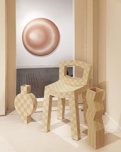 Tone Halo I Résine époxy Sculpture murale contemporaine / Décoration en brun par Facture