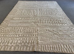 Tone on Tone Beige Contemporary Style Pakistani Area Rug