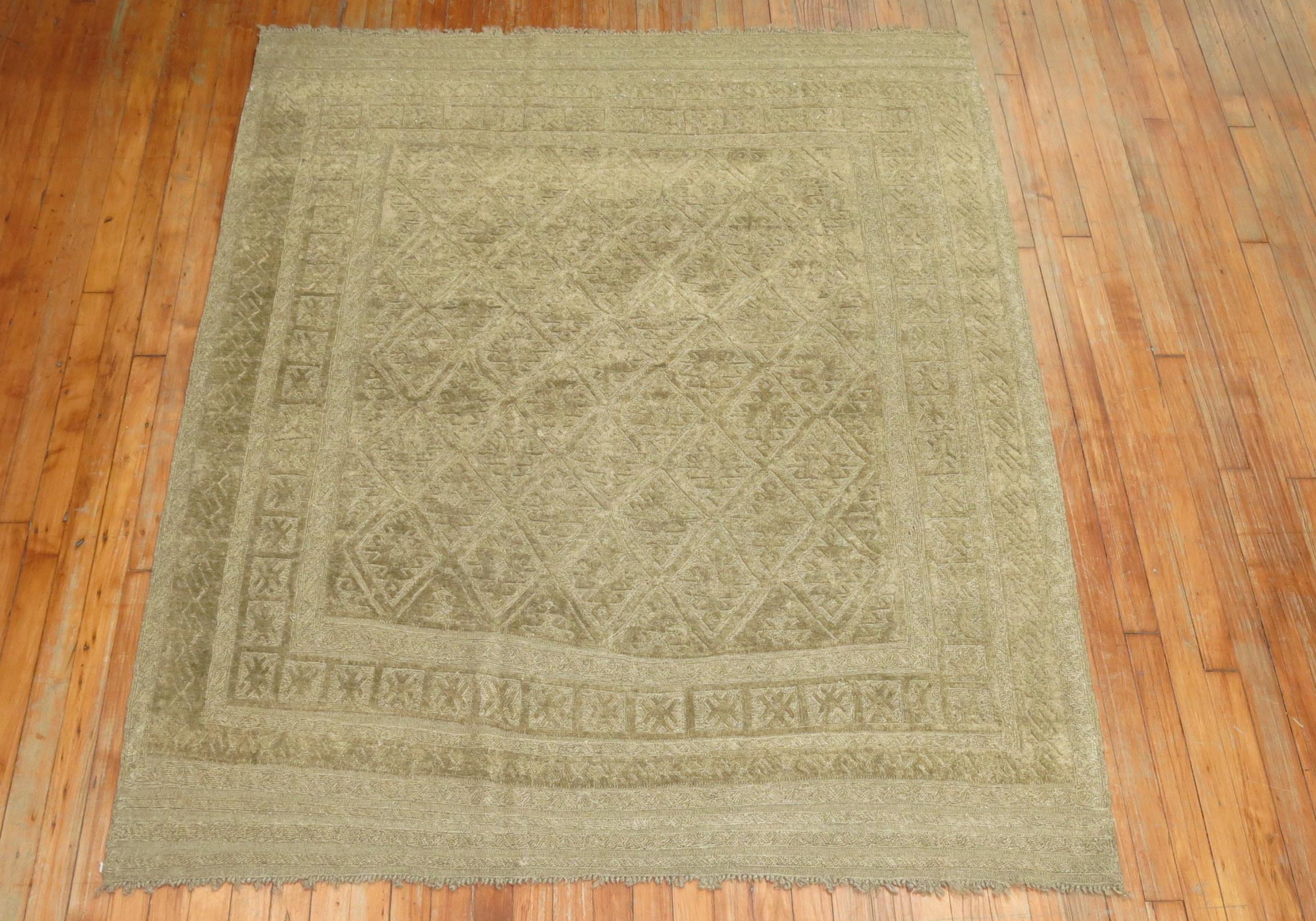 Zabihi Collection Vintage Persian Souf Jajim Carpet For Sale 5
