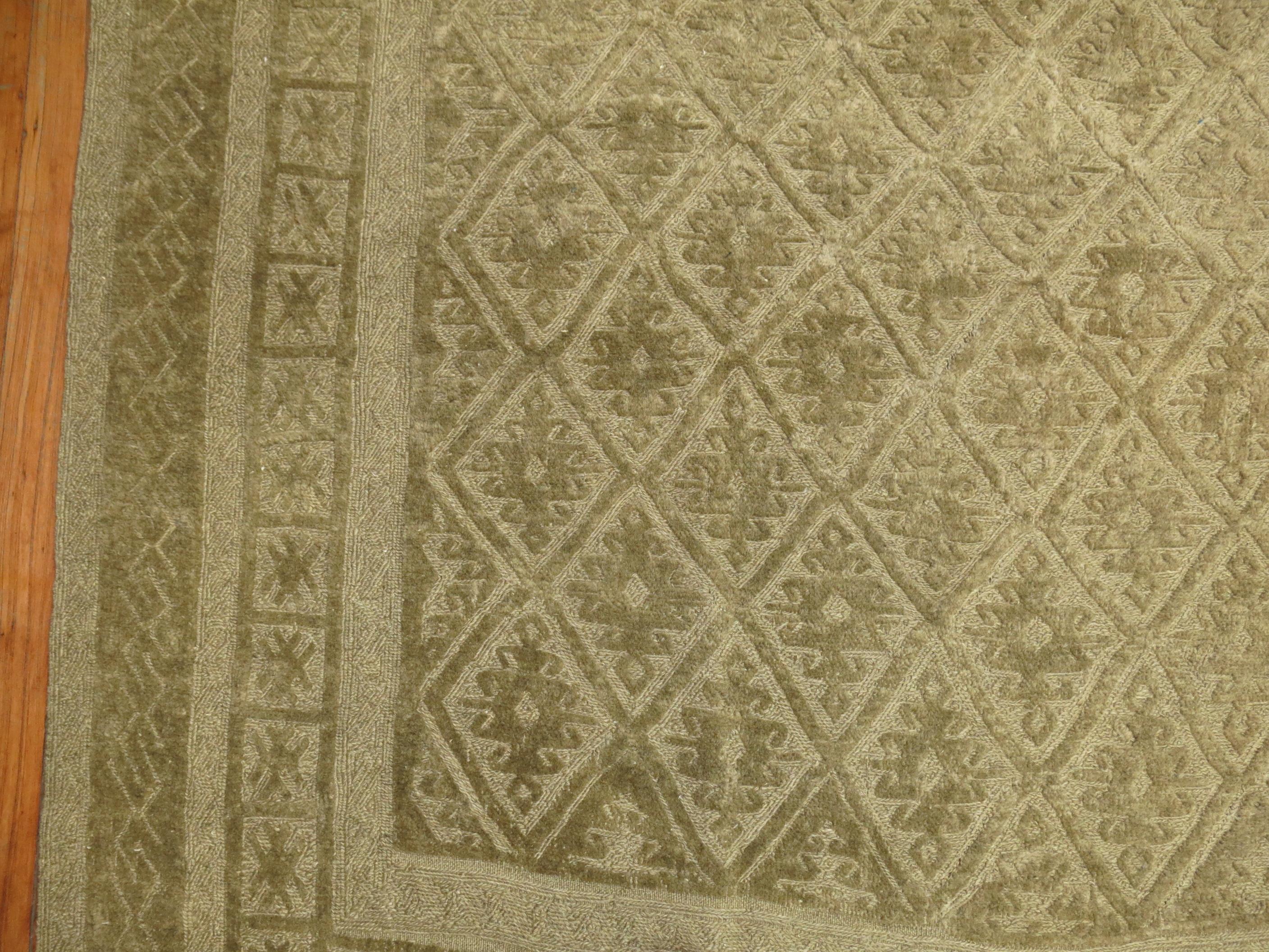 20th Century Zabihi Collection Vintage Persian Souf Jajim Carpet For Sale
