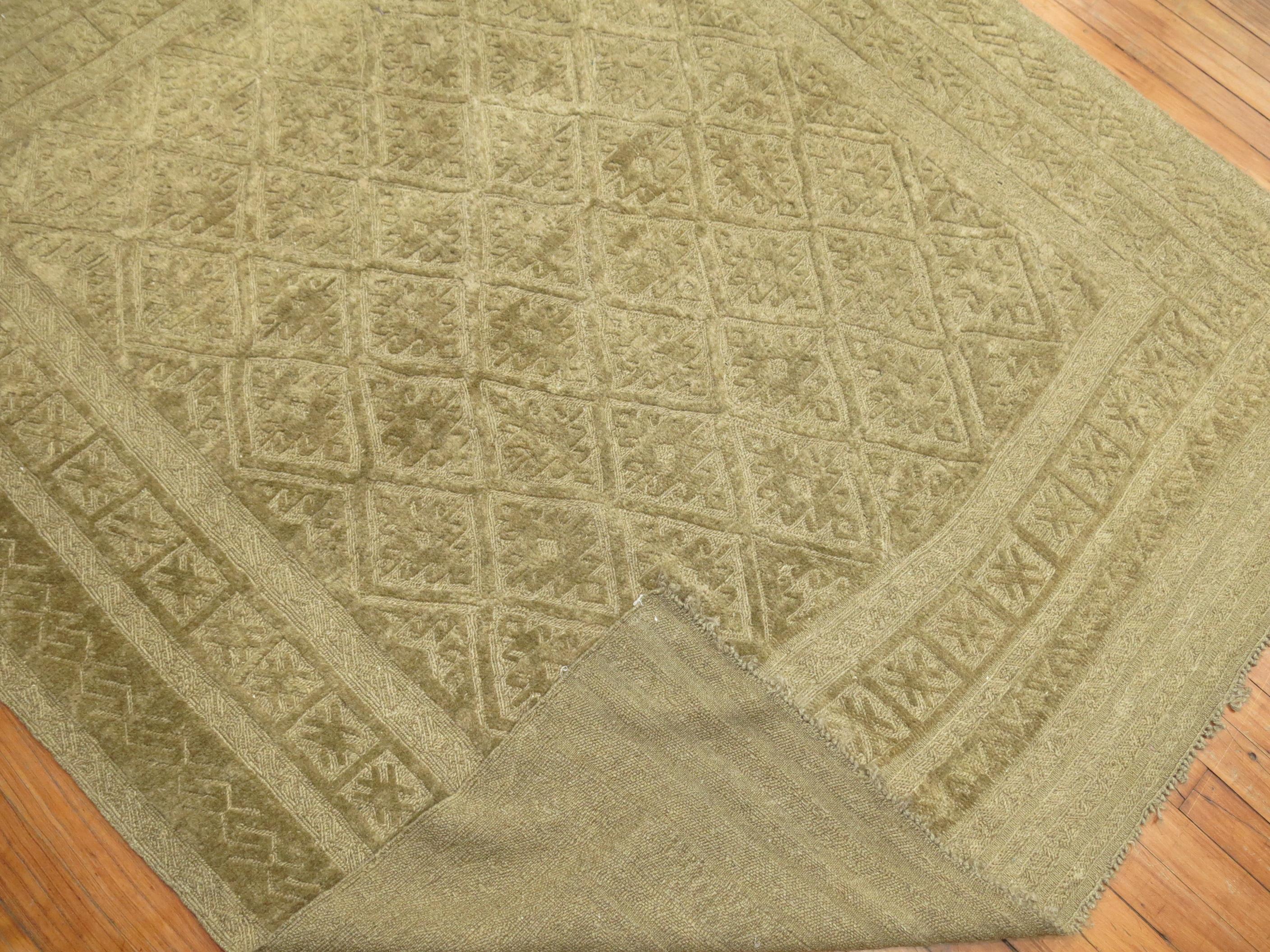 Wool Zabihi Collection Vintage Persian Souf Jajim Carpet For Sale