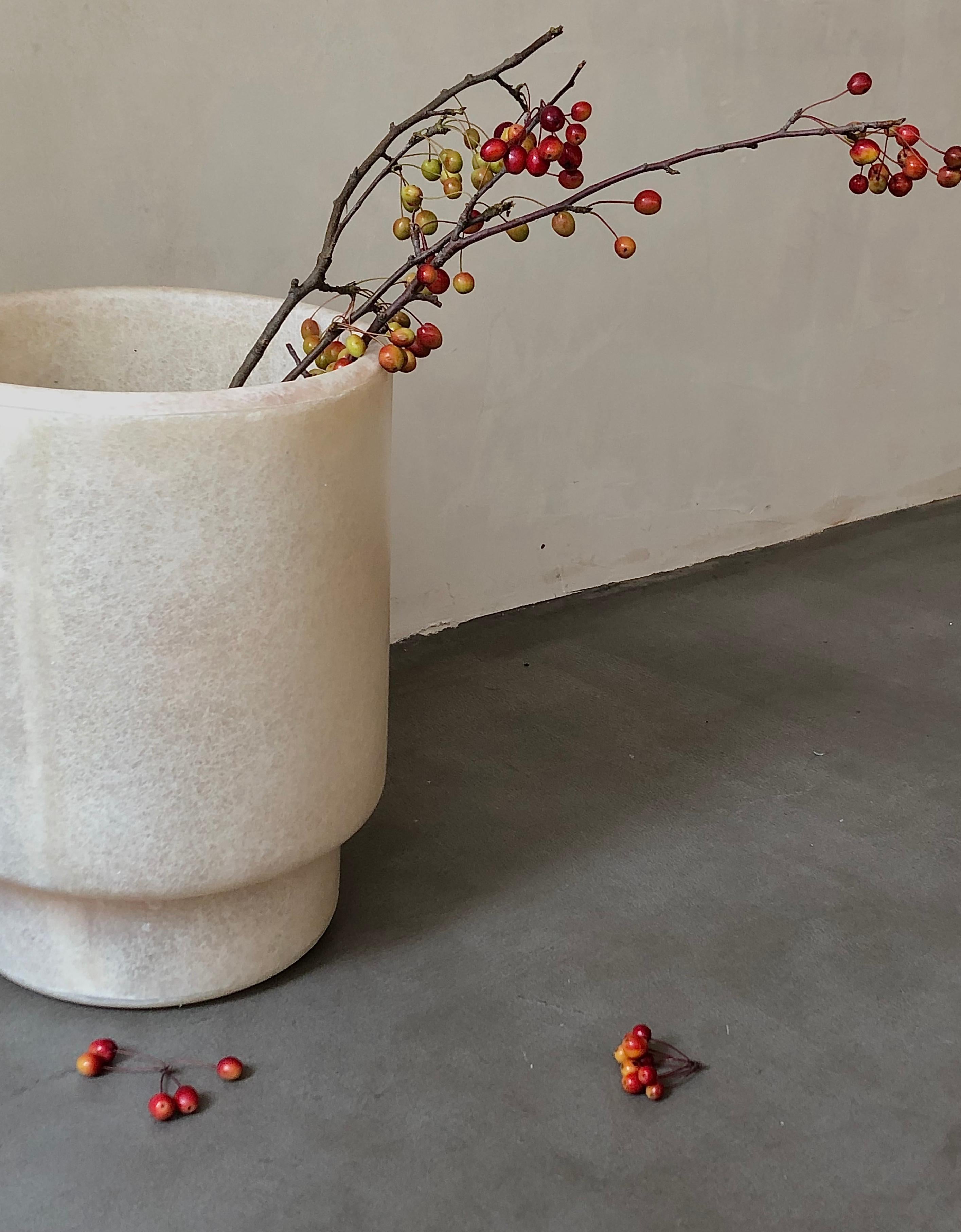 Modern Tong White Vase by Karstudio