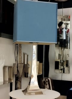 Tonello & Grillo for High Society Attrib. Chrome Table Lamp Italy 1970s