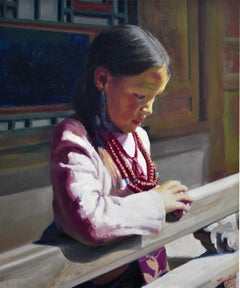 "Mädchen in Gedanken"  Junges chinesisches Mädchen