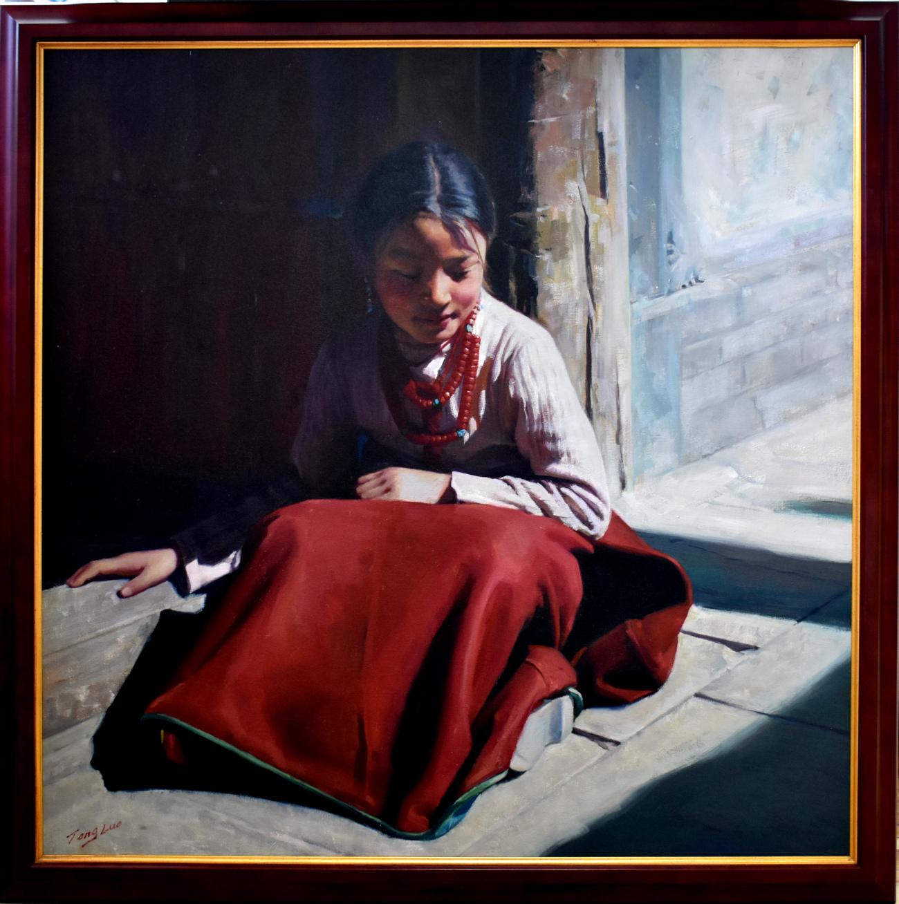 Tong Luo Portrait Painting - "Girl Setting"