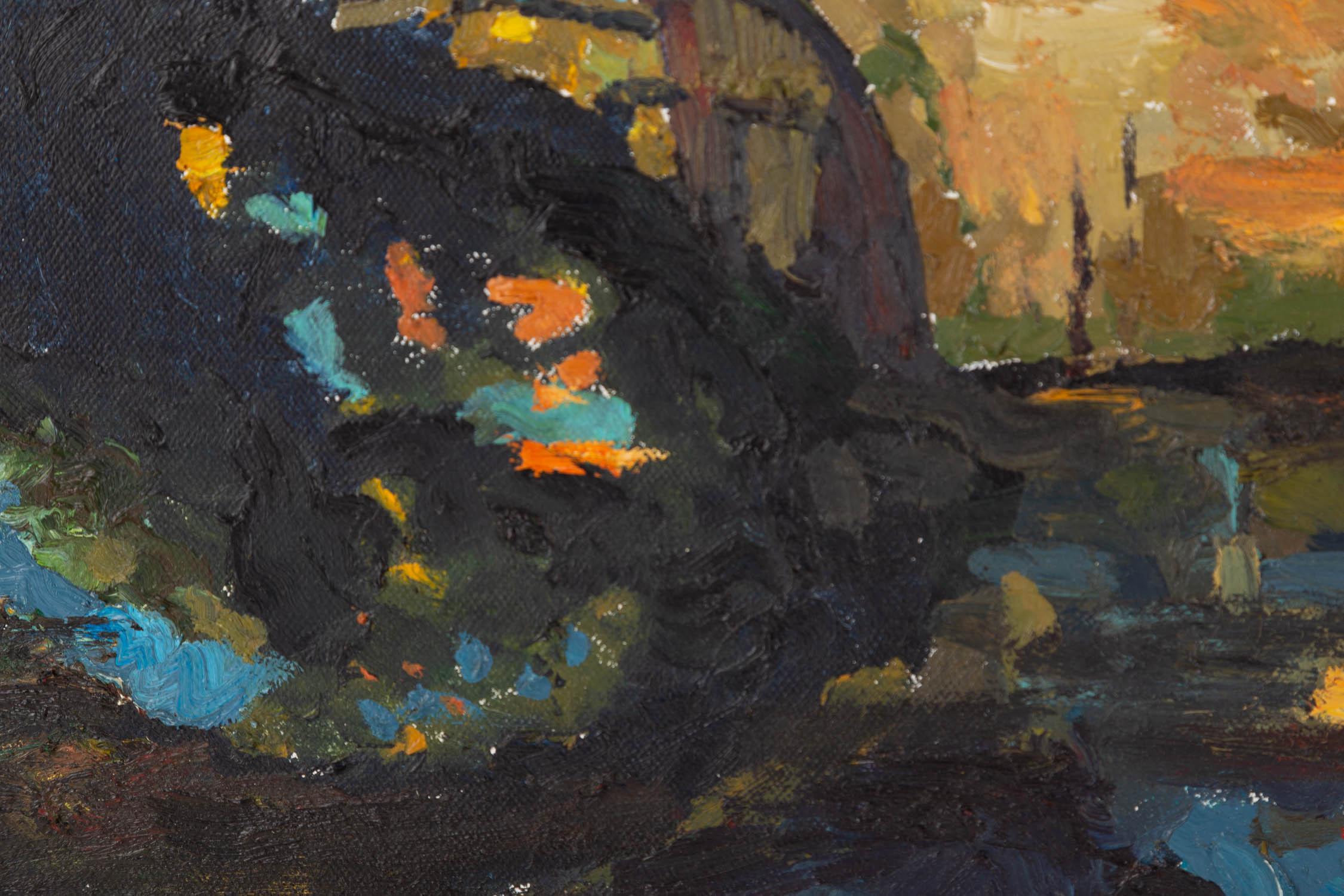 Tong Wu Impressionist Original Oil On Canvas 