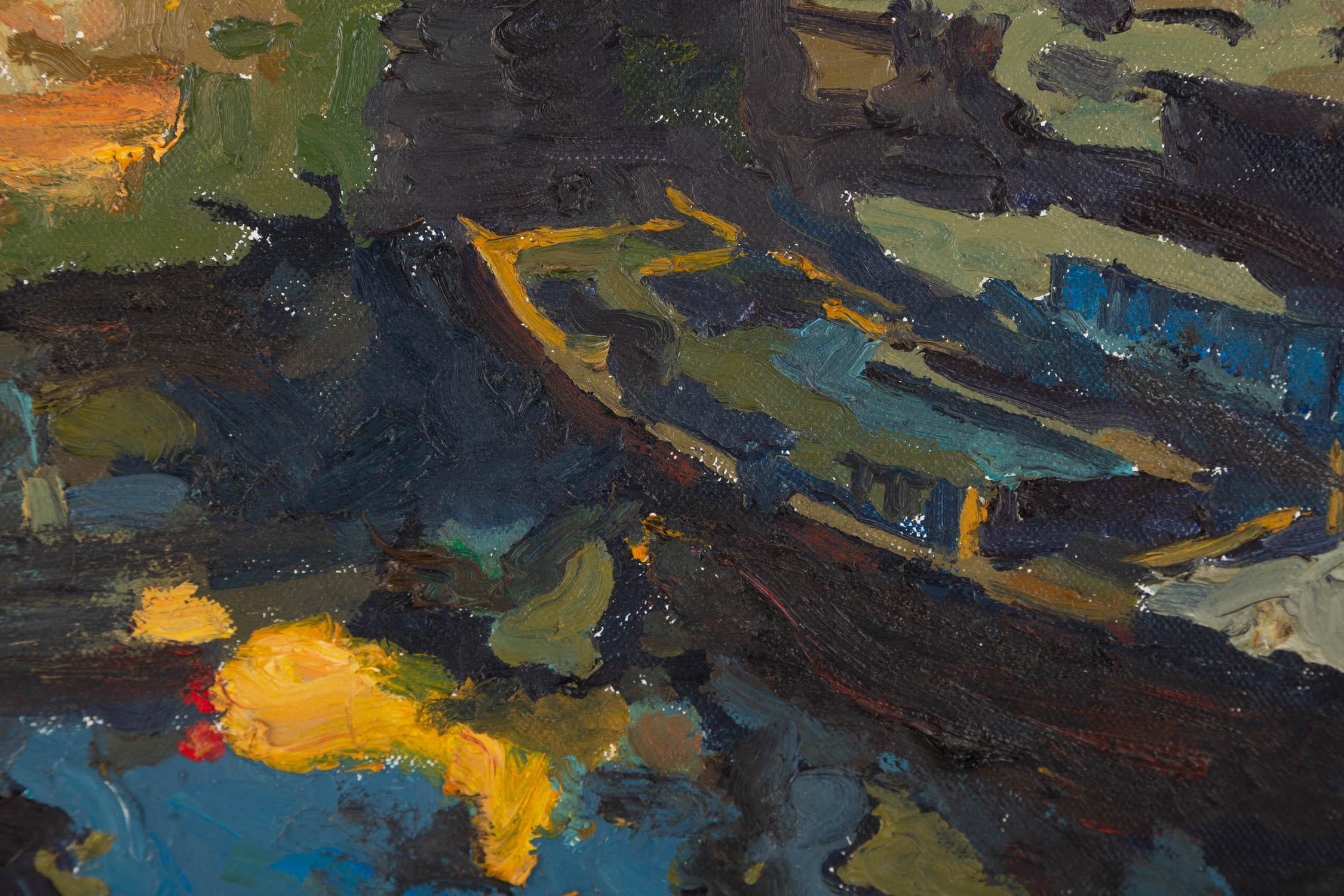 Tong Wu Impressionist Original Oil On Canvas 