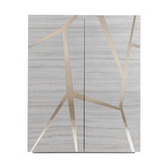21st Century Tonga Bar Cabinet in Ivory Gres by Roberto Cavalli Home Interiors