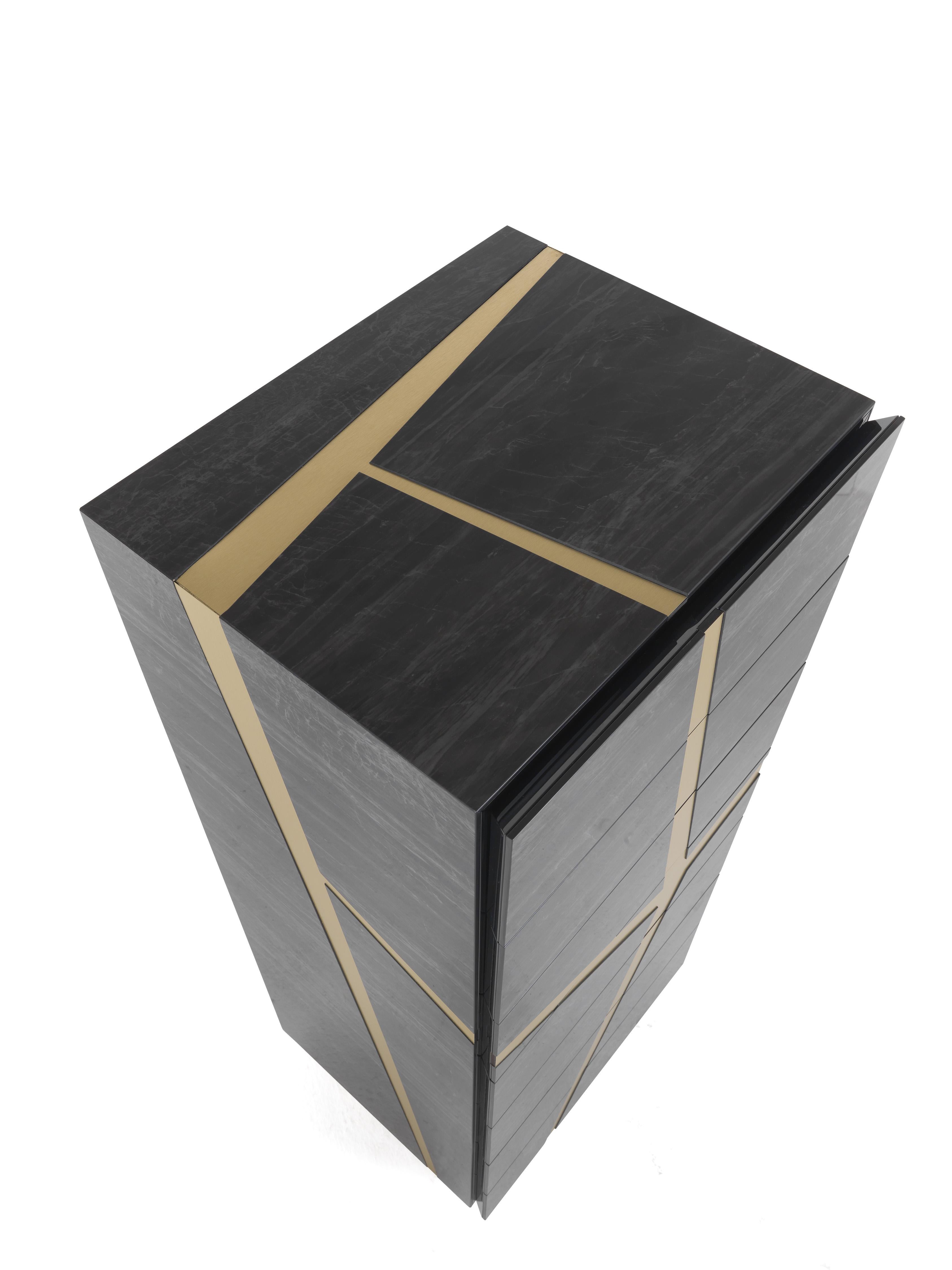 Italian 21st Century Tonga Chest of Drawers in Gres by Roberto Cavalli Home Interiors For Sale